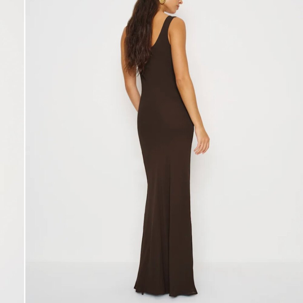 Reformation Annabelle Dress Brown - Size 6 - Picture 3 of 4